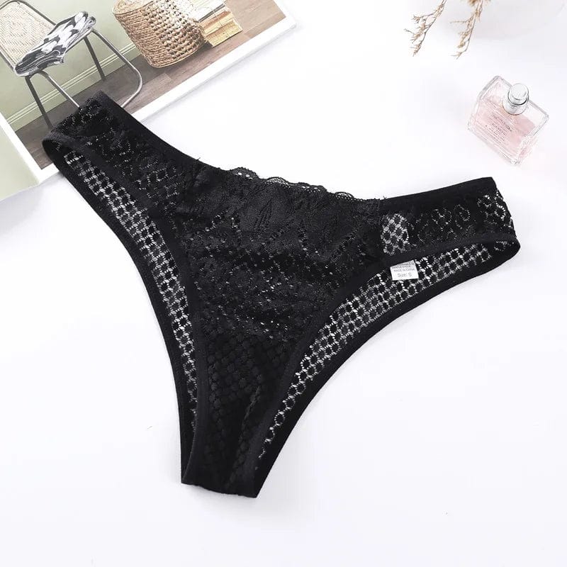 Kinky Cloth Black / S / China | 1pc Lace Hollow Out Panties