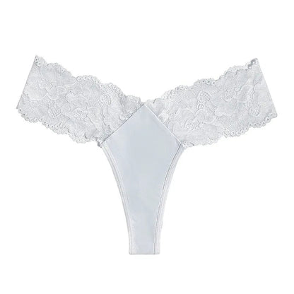 Kinky Cloth White / XS / 1pc Lace Low-waist Thong Panties