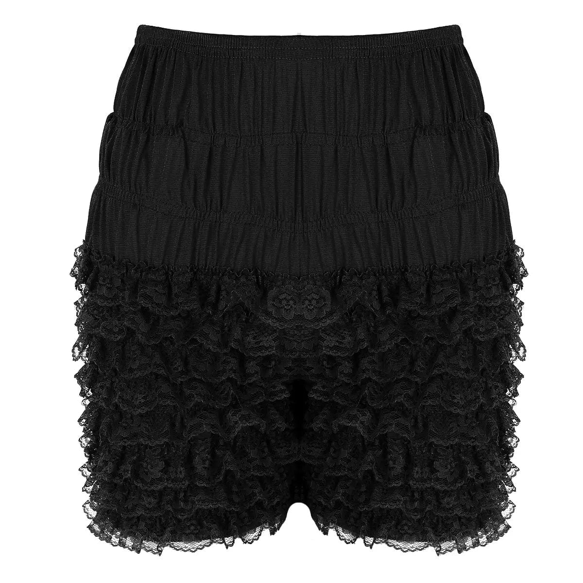 Kinky Cloth Black / M Lace Sissy Frilly Ruffle Shorts