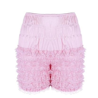 Kinky Cloth Lace Sissy Frilly Ruffle Shorts