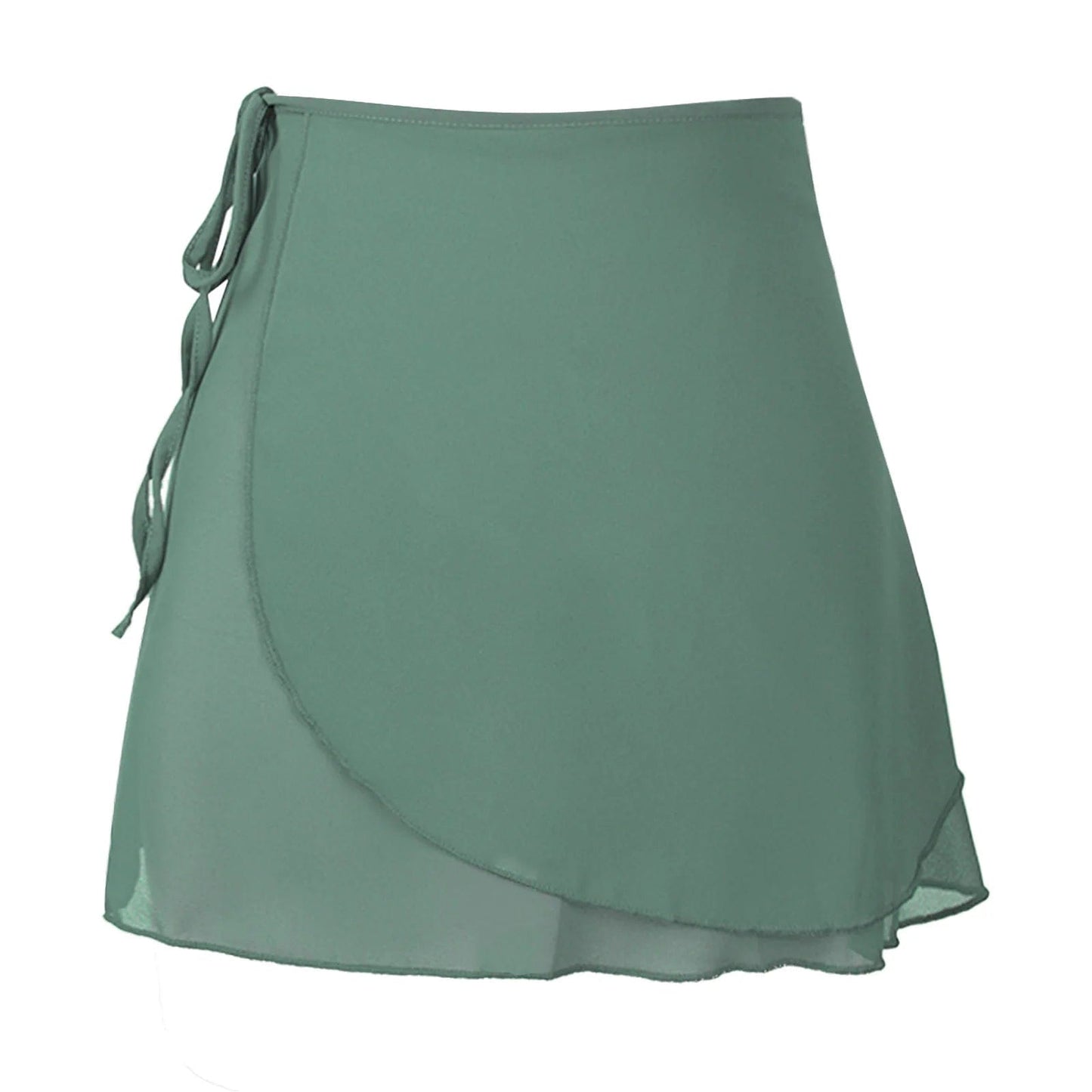 Kinky Cloth Green A / M Lace-up Chiffon Wrap Skirt