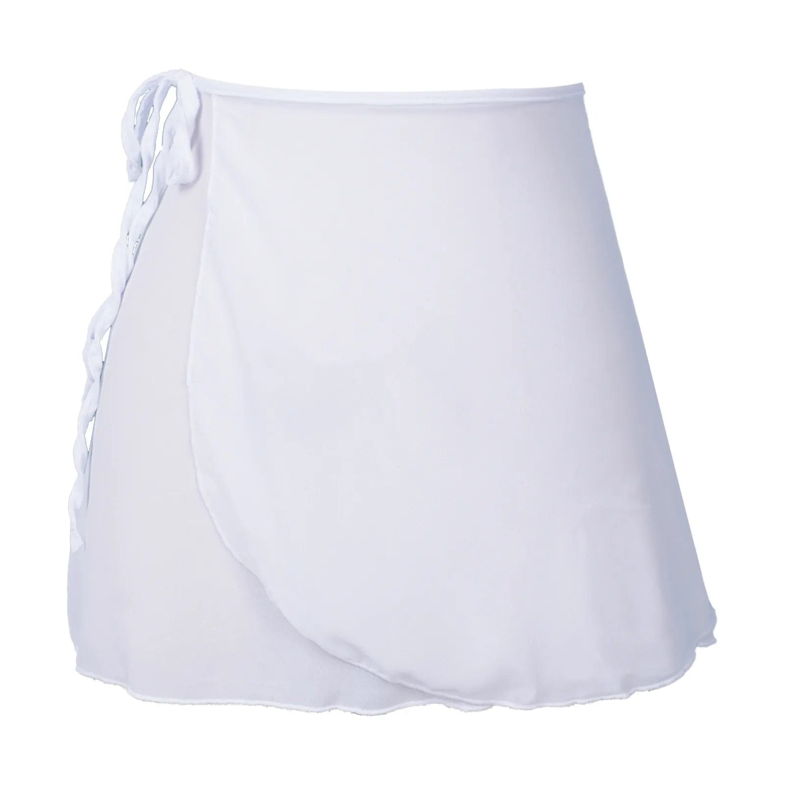 Kinky Cloth White A / M Lace-up Chiffon Wrap Skirt