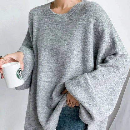 Kinky Cloth Lantern Sleeve Loose Fit Sweater