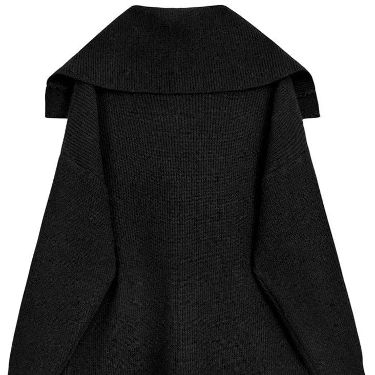 Kinky Cloth Black / One Size Loose Fit Cardigan Sweater