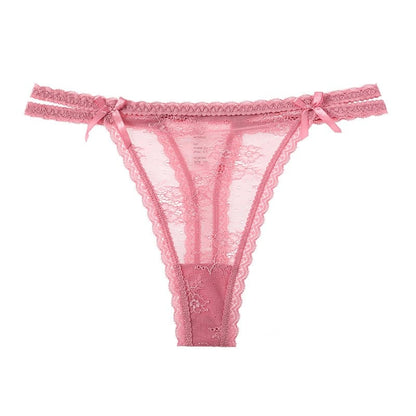 Kinky Cloth Pink / S Low-Waist Lace G-String Thong