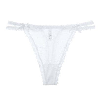 Kinky Cloth White / S Low-Waist Lace G-String Thong