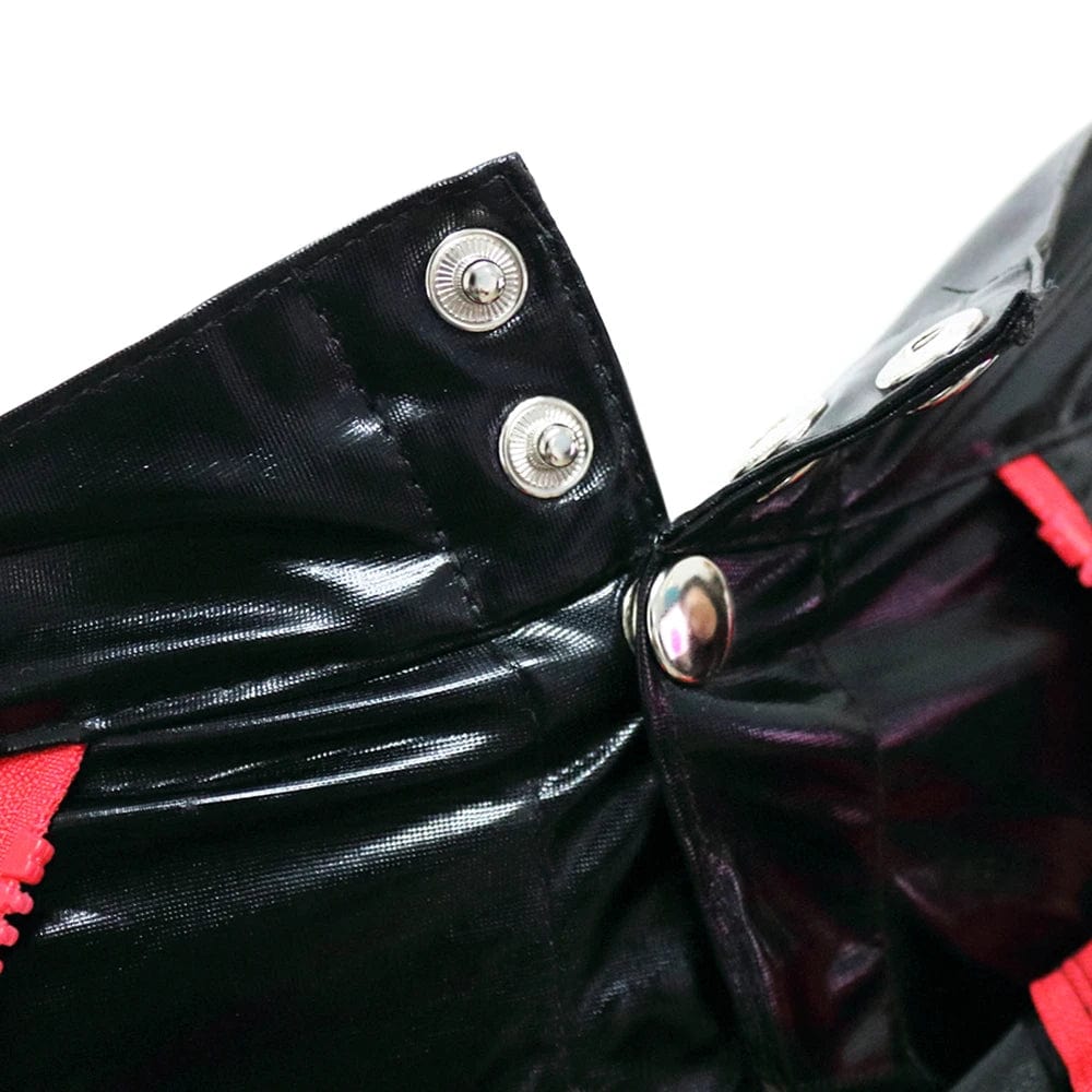 Kinky Cloth Men Patent Leather Moto Shorts