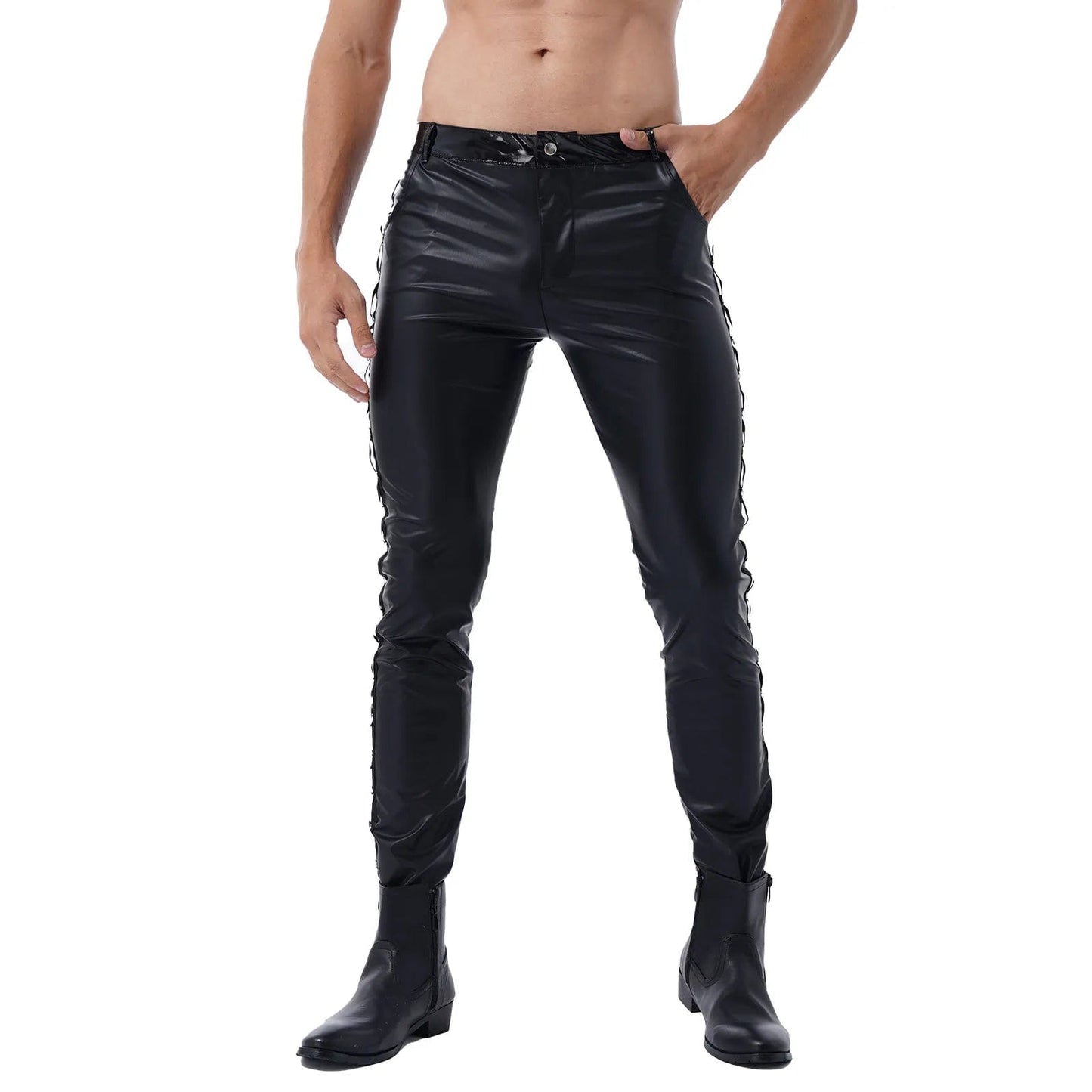 Kinky Cloth Mens Faux Leather Shiny Pants