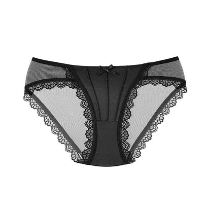Kinky Cloth Black / M Mesh Satin Low-waist Panties
