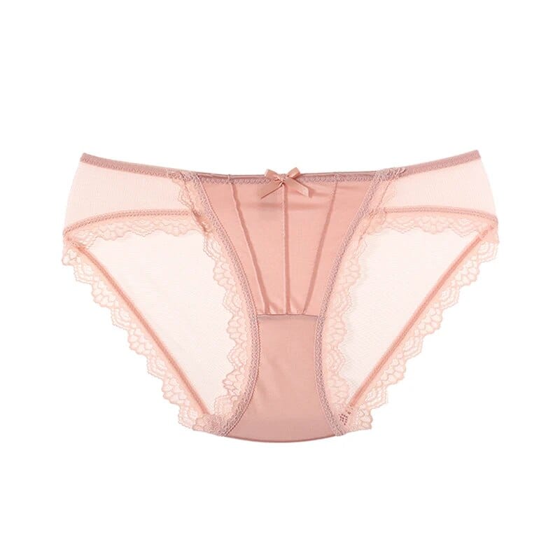 Kinky Cloth Pink / M Mesh Satin Low-waist Panties