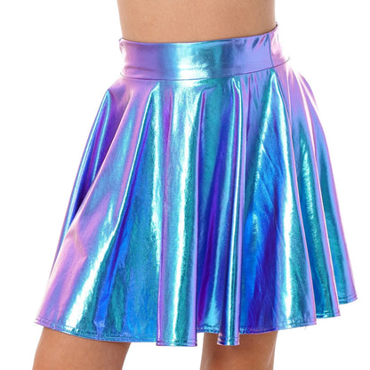 Kinky Cloth Blue B / S Metallic Shiny Camisole Skirt Sets