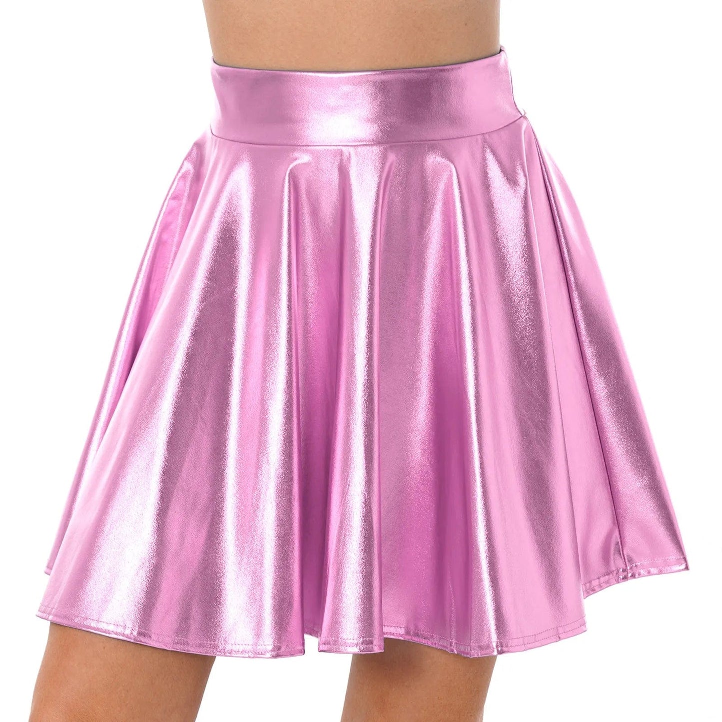 Kinky Cloth Pink B / S Metallic Shiny Camisole Skirt Sets