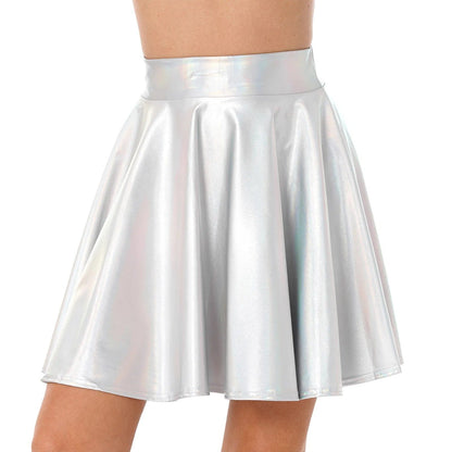Kinky Cloth Silver B / S Metallic Shiny Camisole Skirt Sets
