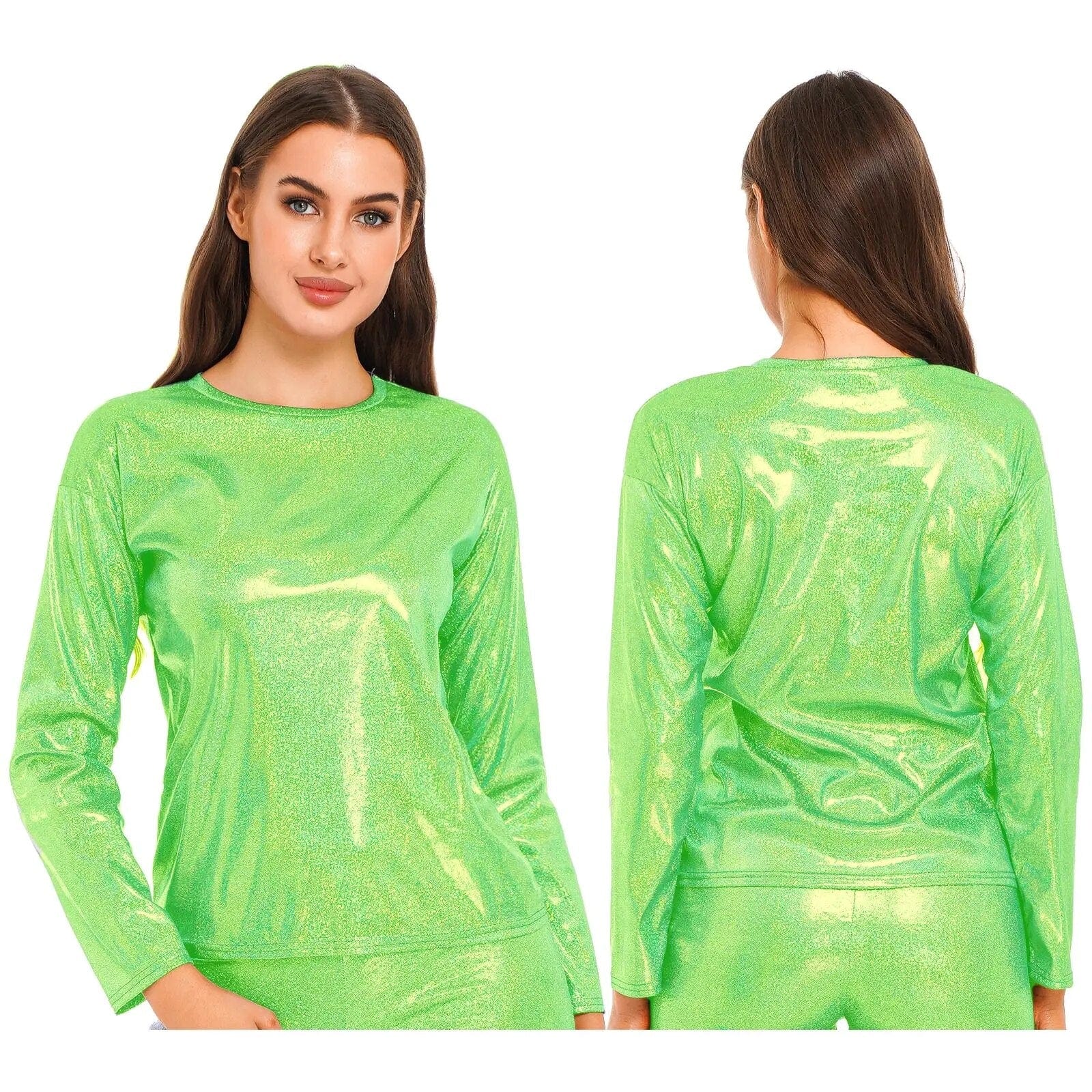 Kinky Cloth Green A / S Metallic Shiny T-Shirt