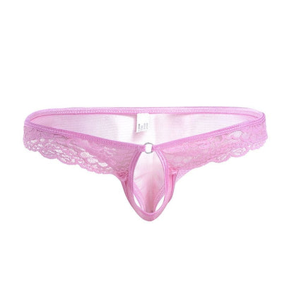 Kinky Cloth Pink A Open Penis Lingerie Lace Panties