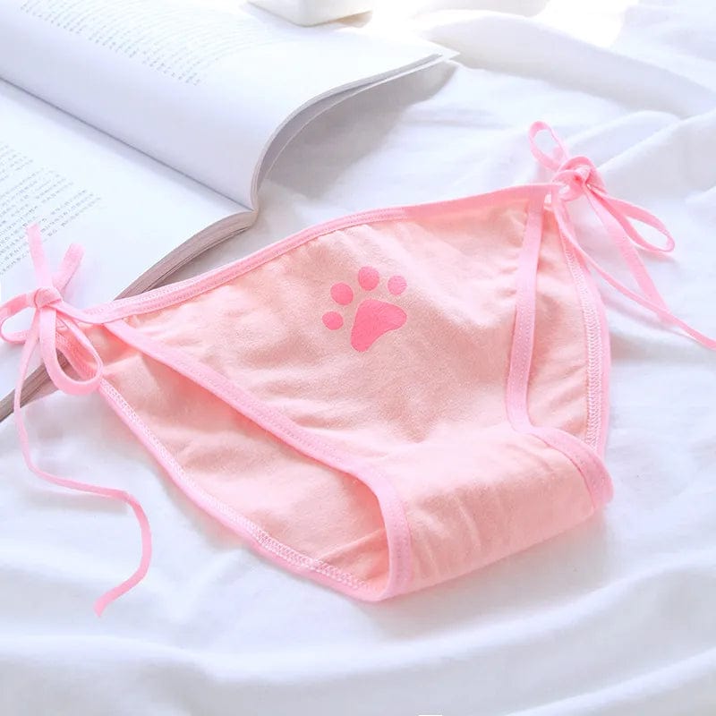 Kinky Cloth Pink / One Size Paw Print Bandage Panties