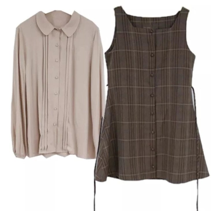 Kinky Cloth Shirt and Dress / S Plaid Button Shirt Dress
