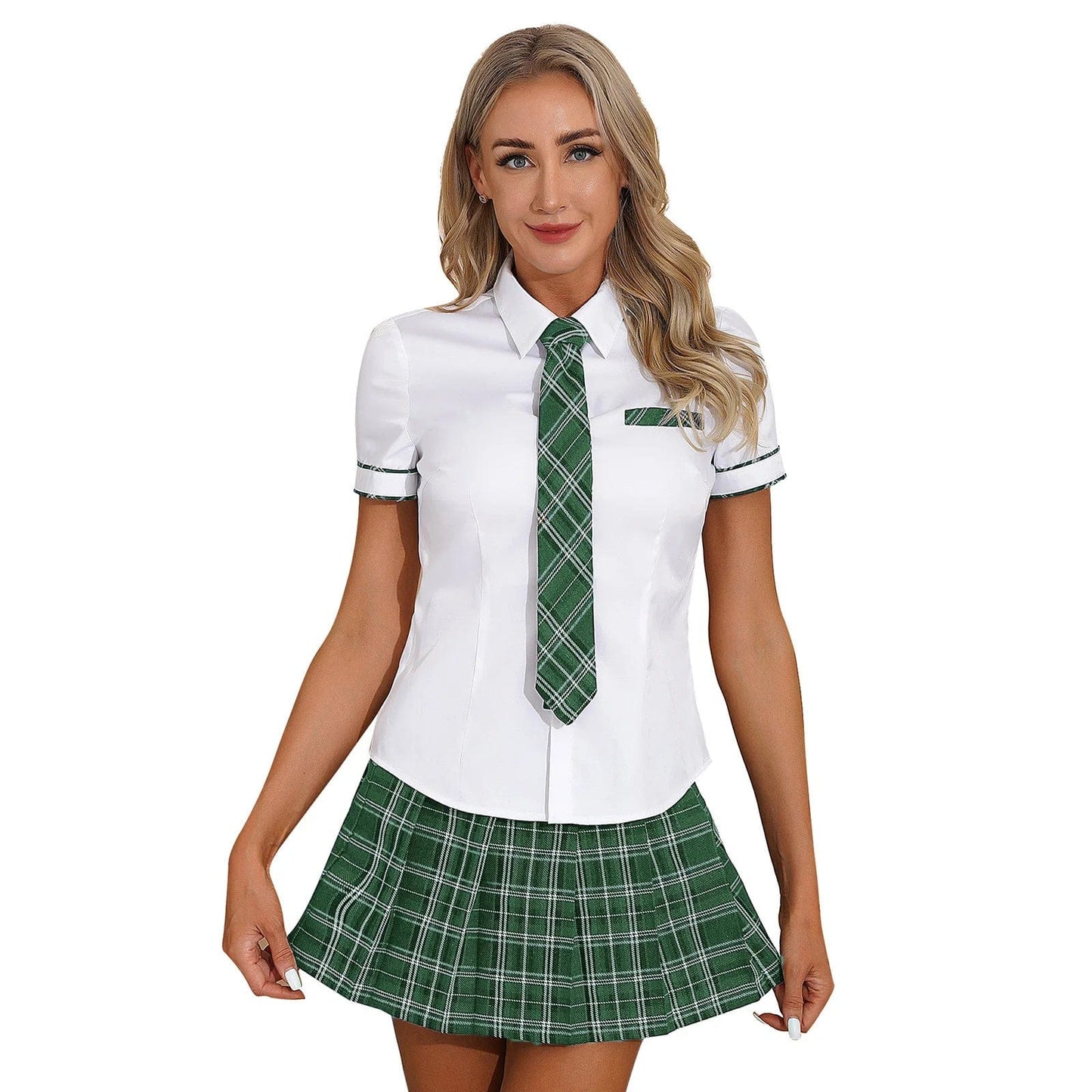 Kinky Cloth Green / S School Girl Uniform