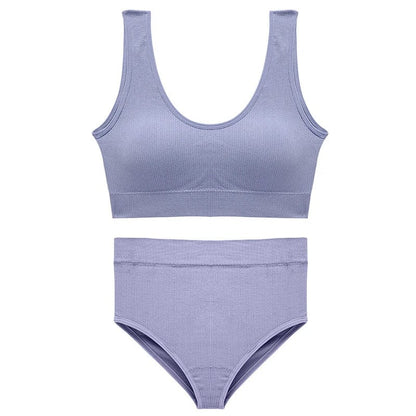 Kinky Cloth Image color 4 / S(M)(40-55KG) / CN Seamless Padded Bralette Underwear Set