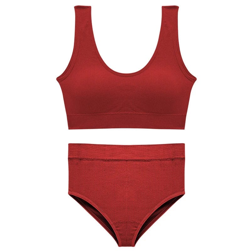 Kinky Cloth Image color 5 / S(M)(40-55KG) / CN Seamless Padded Bralette Underwear Set