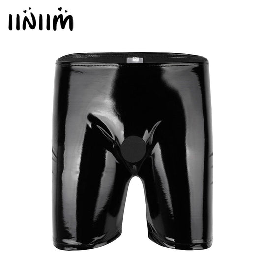 Kinky Cloth Shiny Open Penis Ring Underpants