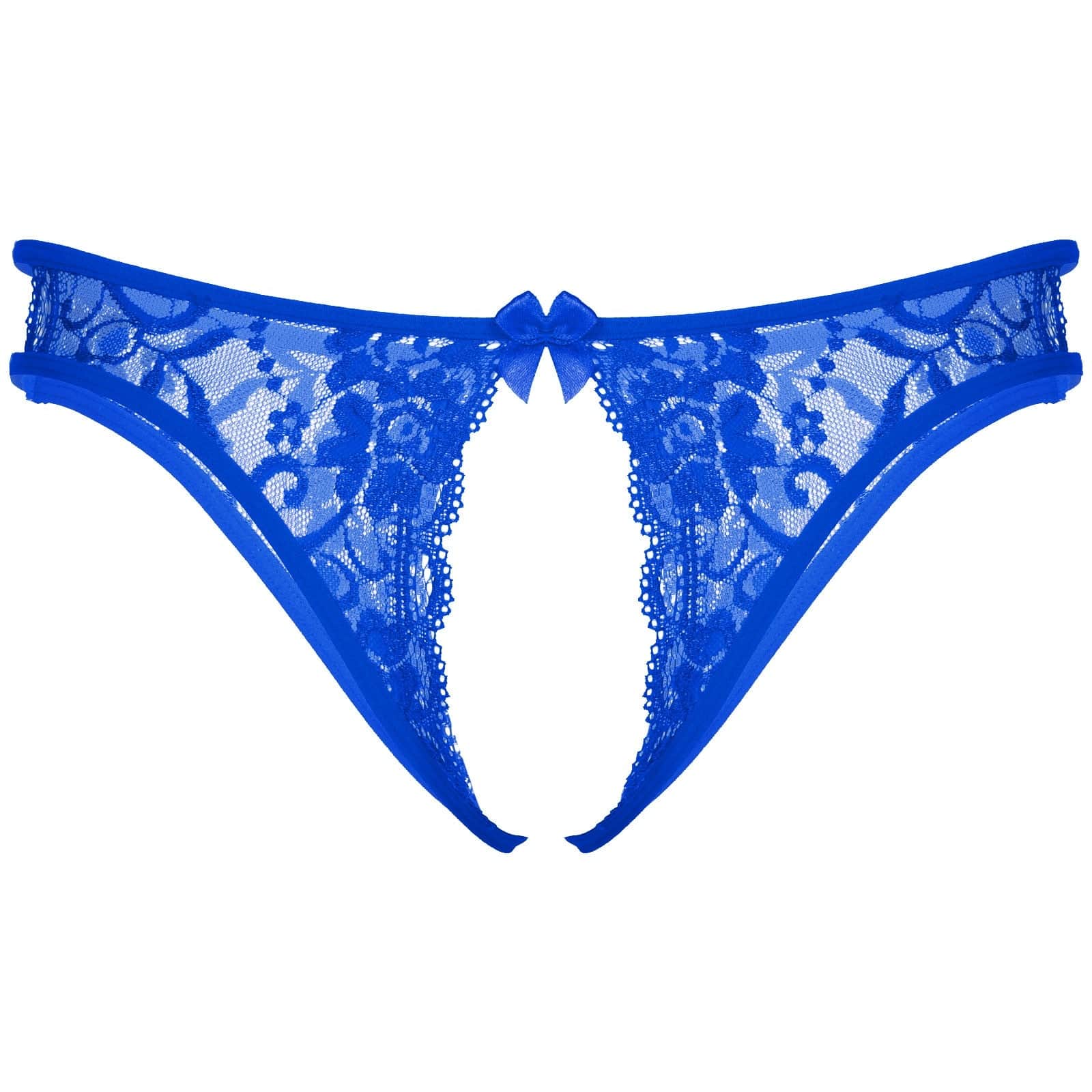 Kinky Cloth Blue / One Size Sissy Lingerie Crotchless Panties