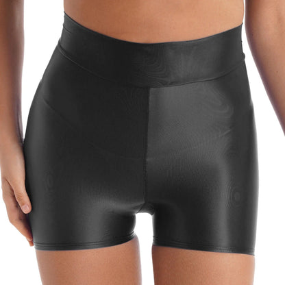 Kinky Cloth Black A / M Smooth Glossy Elastic Shorts