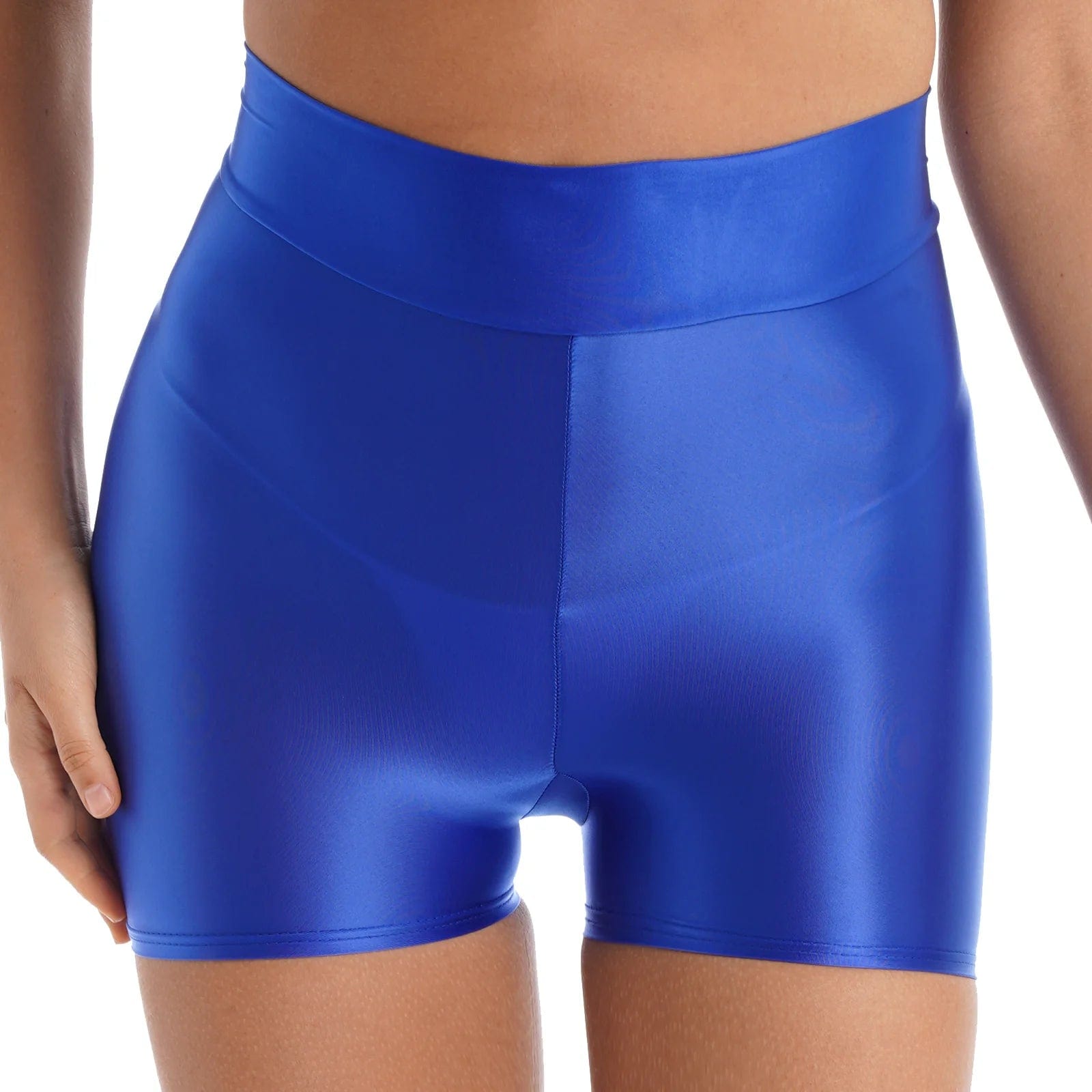 Kinky Cloth Blue A / M Smooth Glossy Elastic Shorts