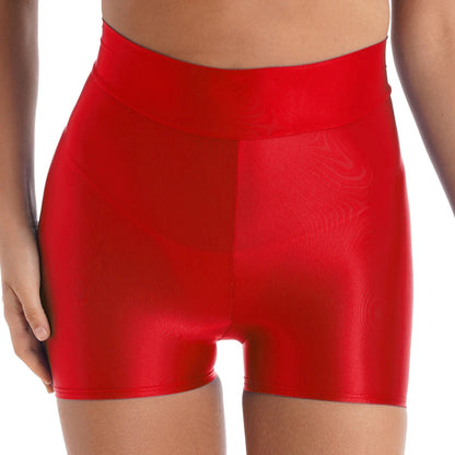 Kinky Cloth Red A / M Smooth Glossy Elastic Shorts