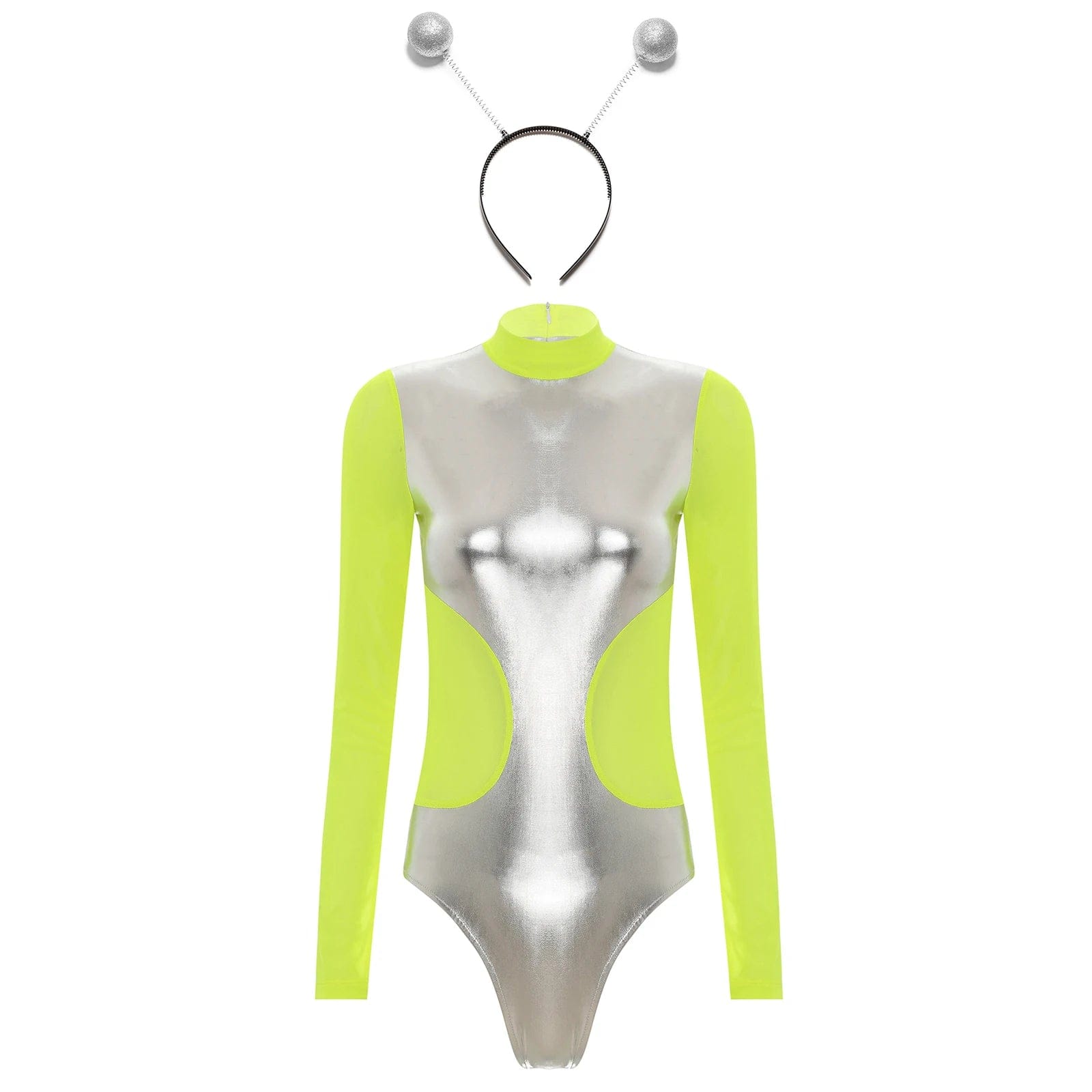 Kinky Cloth Silver / XXL Space Astronaut Cosplay Bodysuit