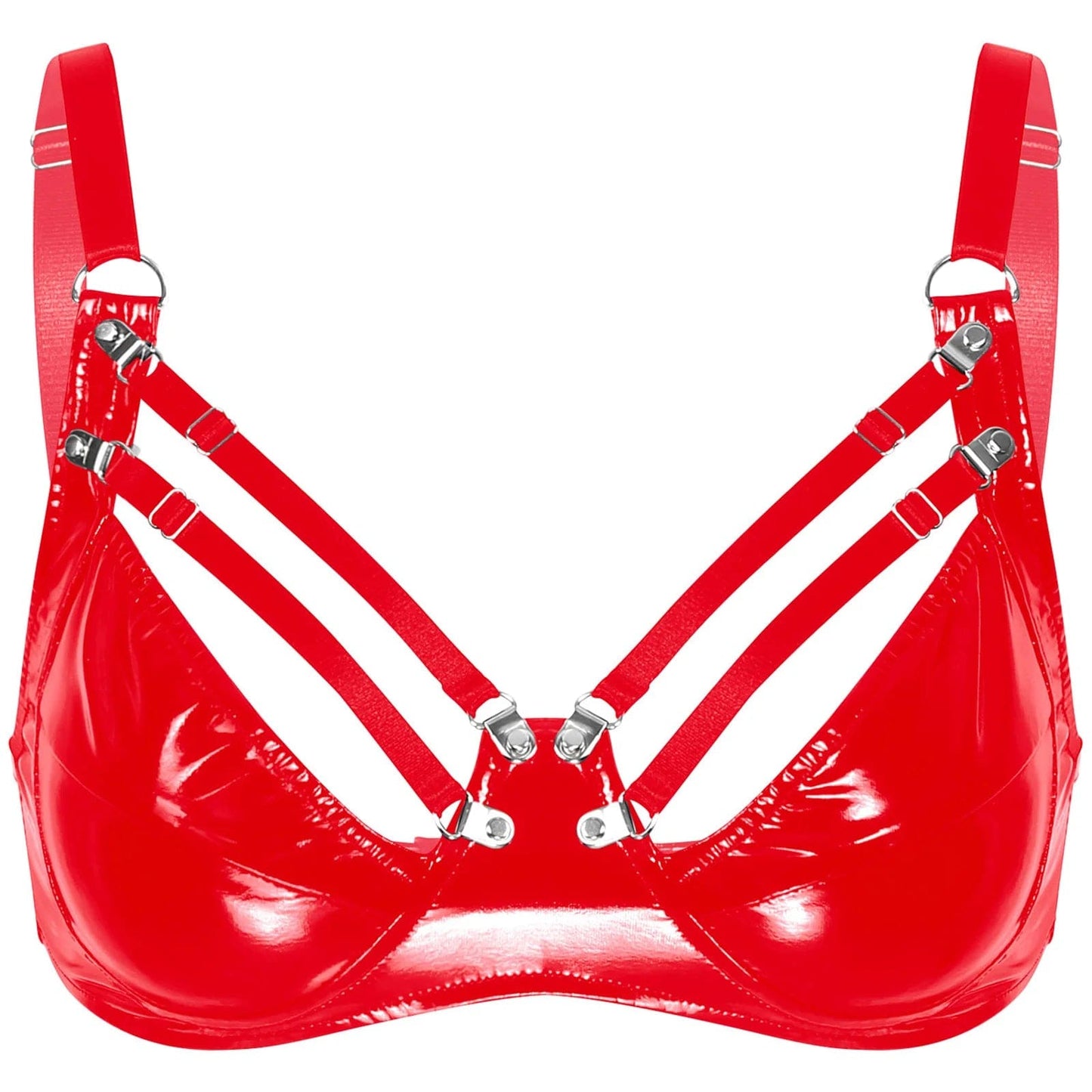 Kinky Cloth Red / S Strappy Bralette Adjustable Shoulder Straps
