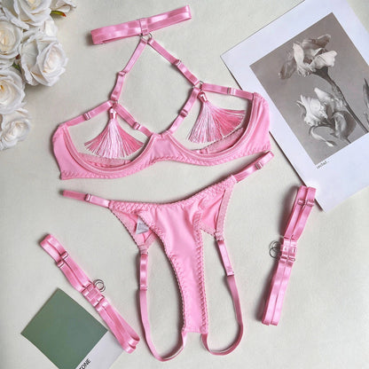 Kinky Cloth Pink / S Tassel Lingerie Set