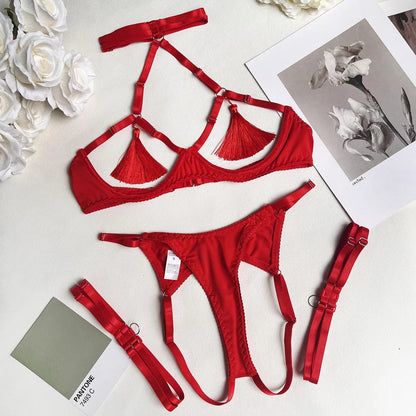 Kinky Cloth Red / S Tassel Lingerie Set