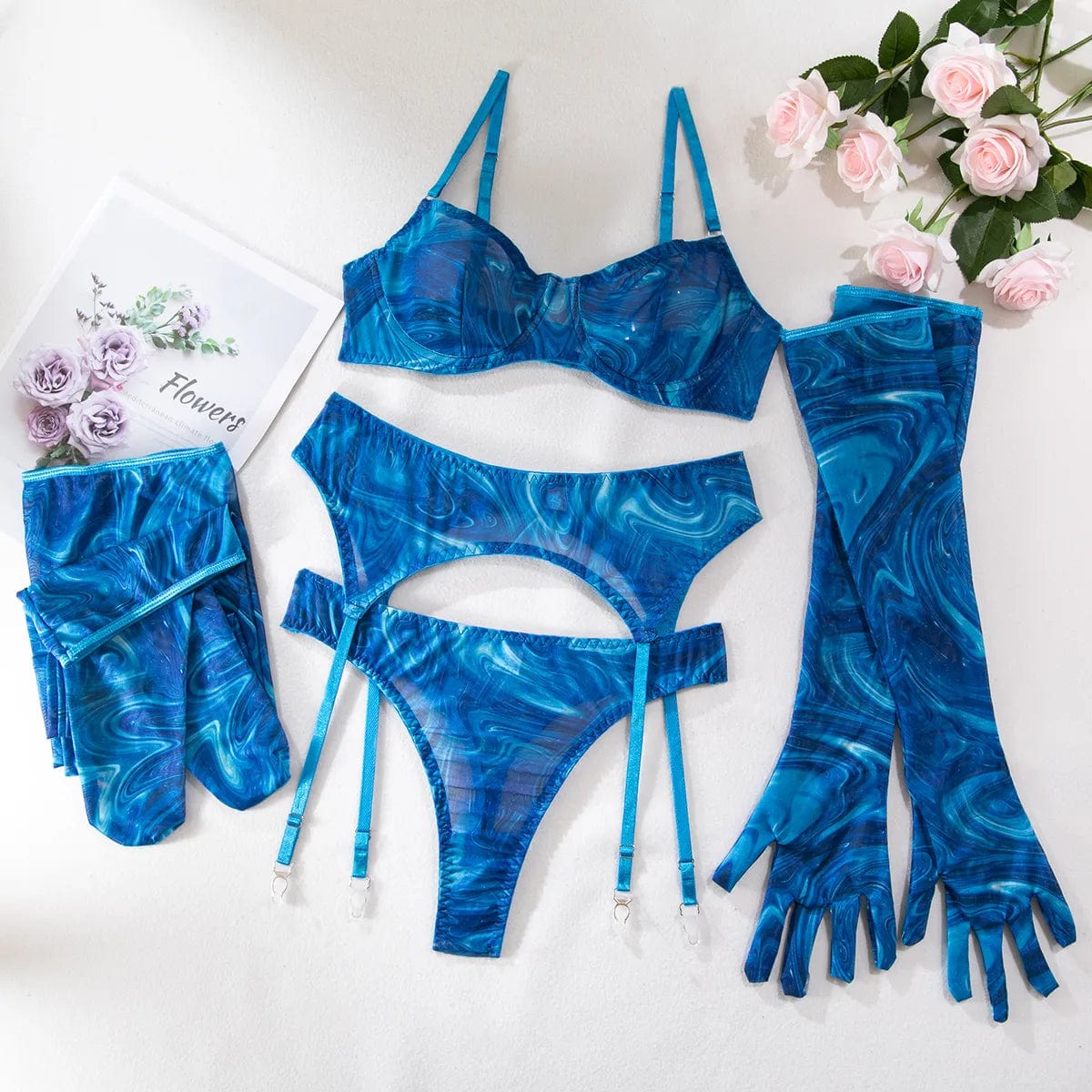 Kinky Cloth Full Blue / S Tie-Dyed Print Lingerie