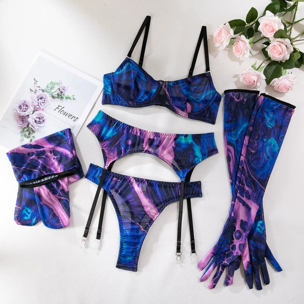 Kinky Cloth Purple / S Tie-Dyed Print Lingerie