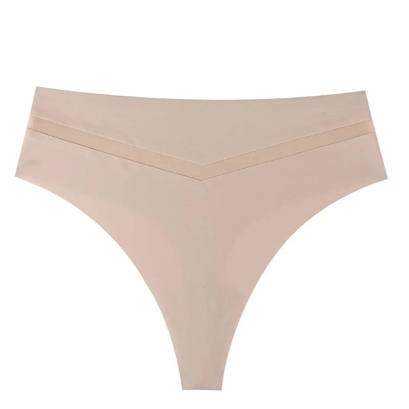 Kinky Cloth Beige / S / CHINA | 1pc Traceless Cut Out Mesh Thong