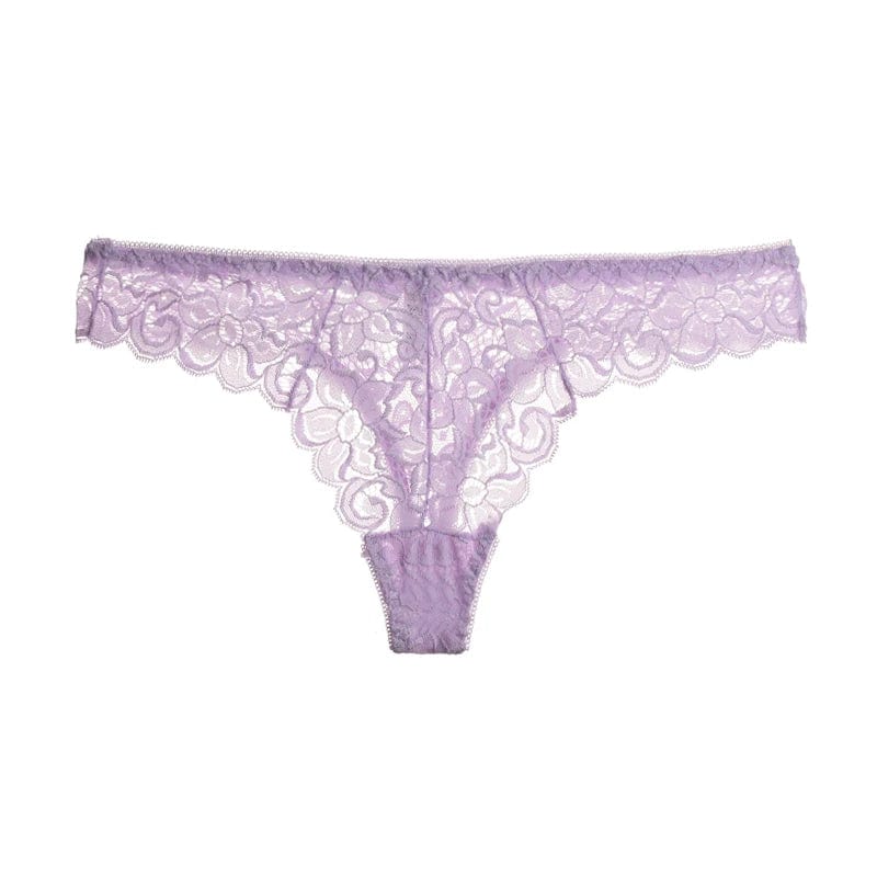 Kinky Cloth Purple / XL / 1pc Transparent Lace Thong Lingerie
