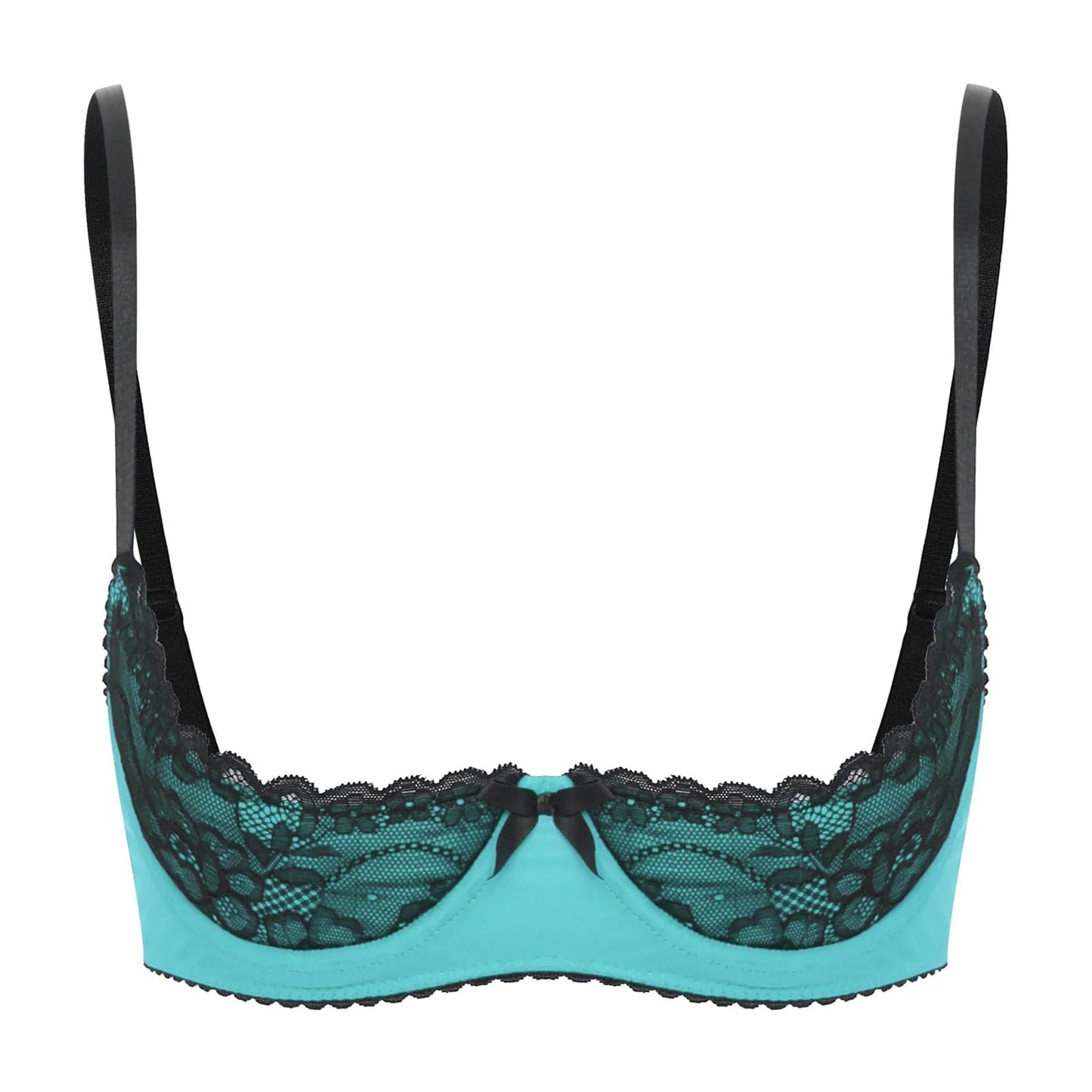 Kinky Cloth Turquoise / AA Underwire Half Cup Lace Bra