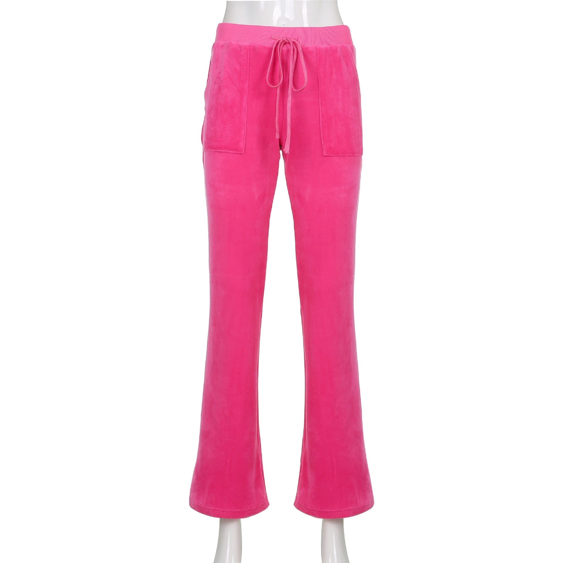 Kinky Cloth Pink Pants / S Velvet Flare Sweatpants and Hoodies