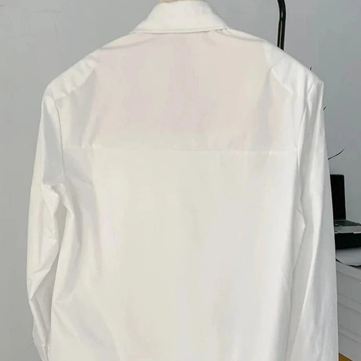 Kinky Cloth White Irregular Big Size Top
