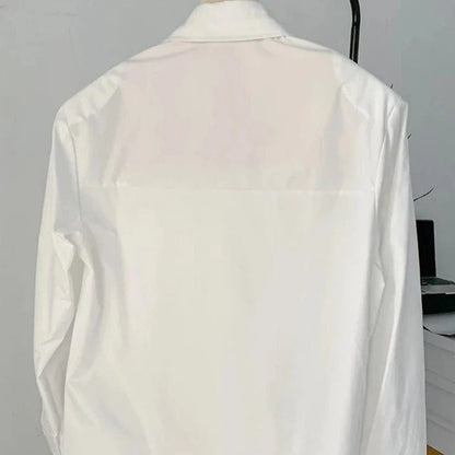 Kinky Cloth White Irregular Big Size Top