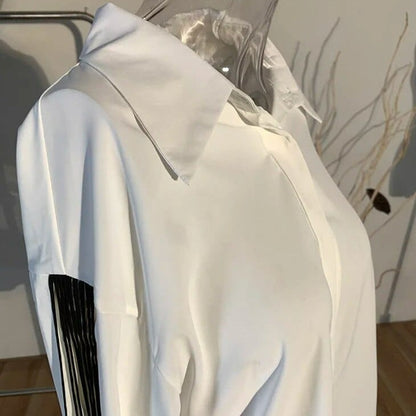 Kinky Cloth White Lantern Sleeve Oversized Blouse