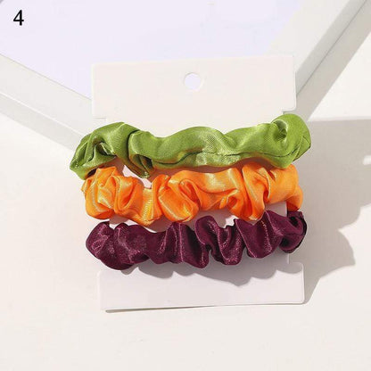 Kinky Cloth 200000395 Avocado, Orange, Violet 1 Set Candy Color Hair Ties