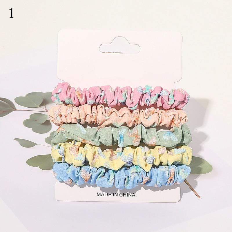 Kinky Cloth 200000395 Butterfly 1 Set Candy Color Hair Ties