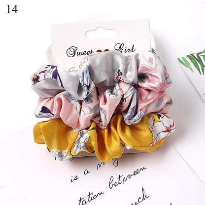 Kinky Cloth 200000395 Floral - 2 1 Set Candy Color Hair Ties