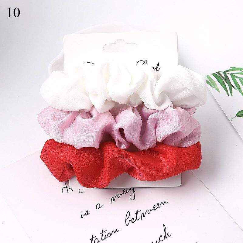 Kinky Cloth 200000395 White, Pink, Red 1 Set Candy Color Hair Ties