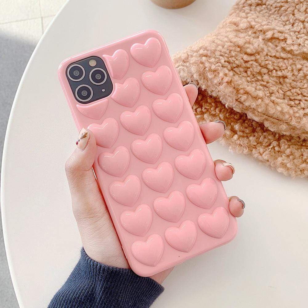 Kinky Cloth 380230 Pink / For 7 Plus or 8 Plus 3D Love Heart Candy Phone Case