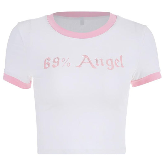 Kinky Cloth White / S 69% Angel Crop Top