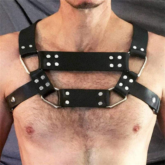 Kinky Cloth 200003585 Adjustable Leather BDSM Cage Harness