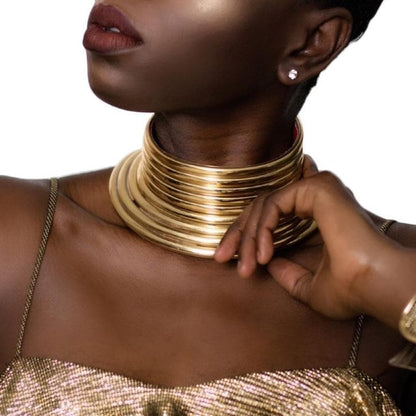 Kinky Cloth Necklace African Throat Collar
